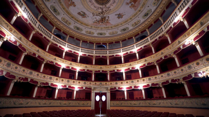 foto: interno del Teatro Pirandello, fonte: fondazioneteatropirandello.it